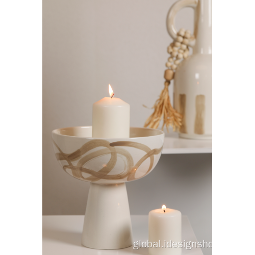 China Ceramic Pillar Candle Holders Home Coffee Table Decor Manufactory